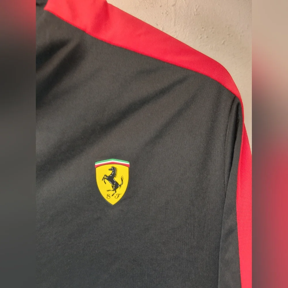 Puma Scuderia Ferrari Red Full Zip Racing Jacket Mens Small Long Sleeve Track - Picture 3 of 10